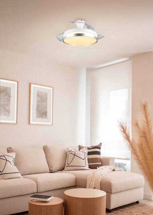 Plafoniera con Ventilatore estate/inverno, titano, D 100 cm Lindberg