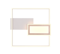 Plafoniera LED, metallo, grigio, 53x4,5x50 cm, Spiro