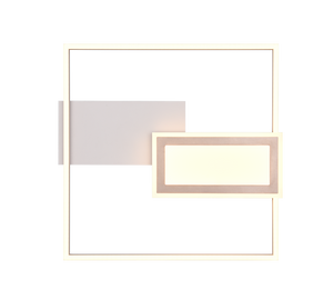 Plafoniera LED, metallo, grigio, 53x4,5x50 cm, Spiro