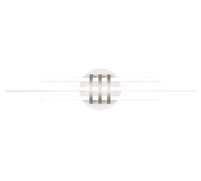 Plafoniera LED, metallo, bianco opaco, 81x10,5x18 cm, Cinto