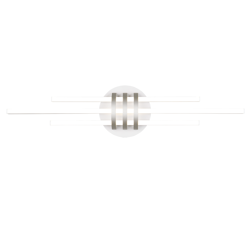 Plafoniera LED, metallo, bianco opaco, 81x10,5x18 cm, Cinto