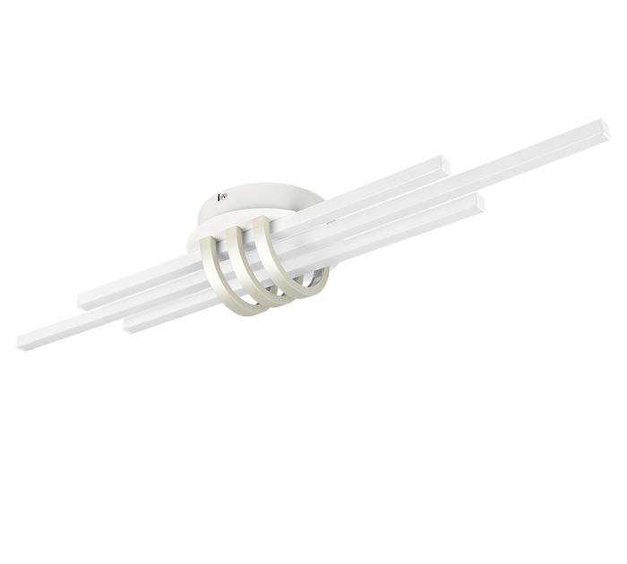 Plafoniera LED, metallo, bianco opaco, 81x10,5x18 cm, Cinto