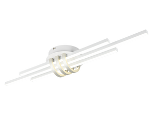 Plafoniera LED, metallo, bianco opaco, 81x10,5x18 cm, Cinto