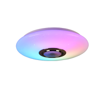 Plafoniera LED, plastica, bianco, 41x8,5x41 cm, Musica