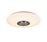 Plafoniera LED, plastica, bianco, 41x8,5x41 cm, Musica