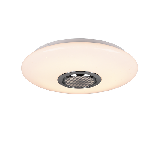 Plafoniera LED, plastica, bianco, 41x8,5x41 cm, Musica