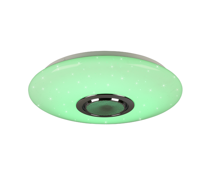 Plafoniera LED, plastica, bianco, 41x8,5x41 cm, Musica