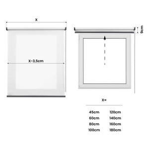 Tenda a rullo traslucida Premium con finitura metallizzata Bianco 180x250 cm