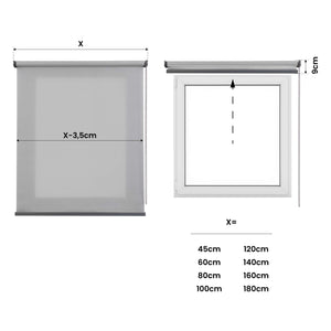 Tenda a rullo traslucida Premium con finitura metallizzata Grigio 160x250 cm