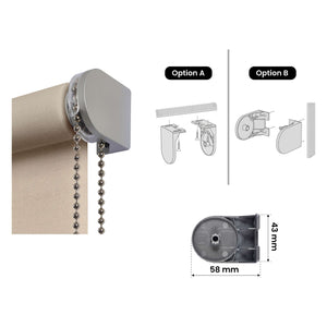 Tenda a rullo traslucida Premium con finitura metallizzata Beige 180x250 cm