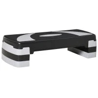 Stepper da Aerobica Regolabile in Altezza 10-15-20 cm Antiscivolo, Nero e Grigio
