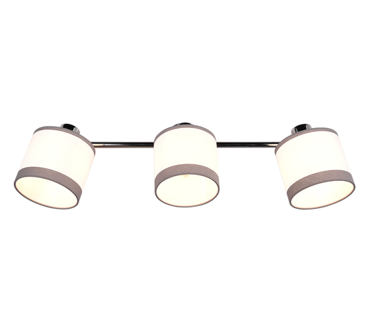 Faretto 3 luci, metallo, cromo, 58x23x16,5 cm, Davos