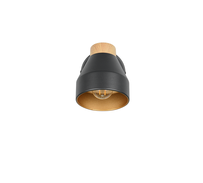 Faretto, metallo, nero opaco, 14x19x11 cm, Valentin