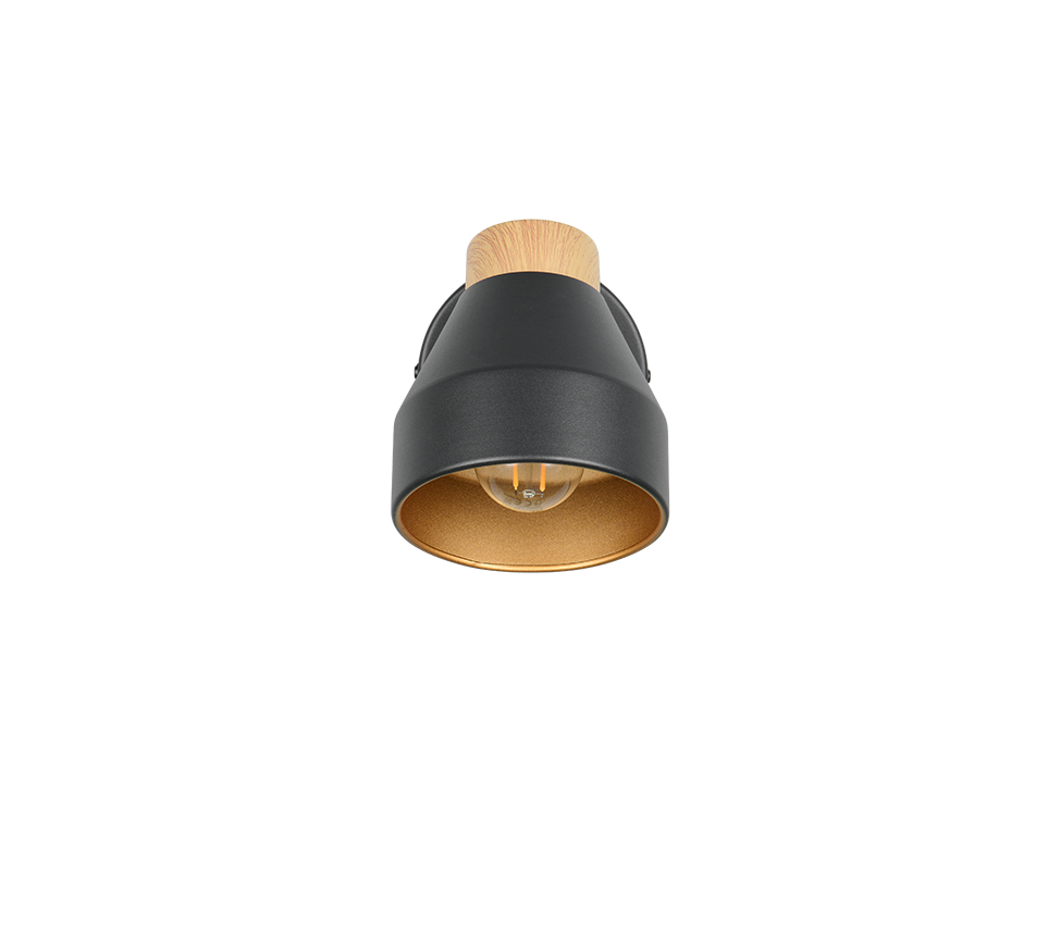 Faretto, metallo, nero opaco, 14x19x11 cm, Valentin