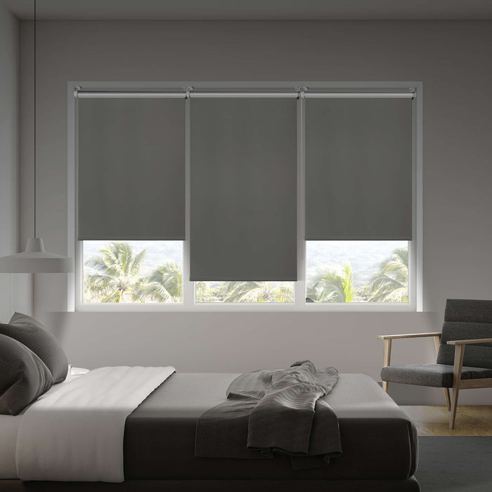 Tenda a Rullo Oscurante installazione senza foratura EasyFix Argento 60x180 cm