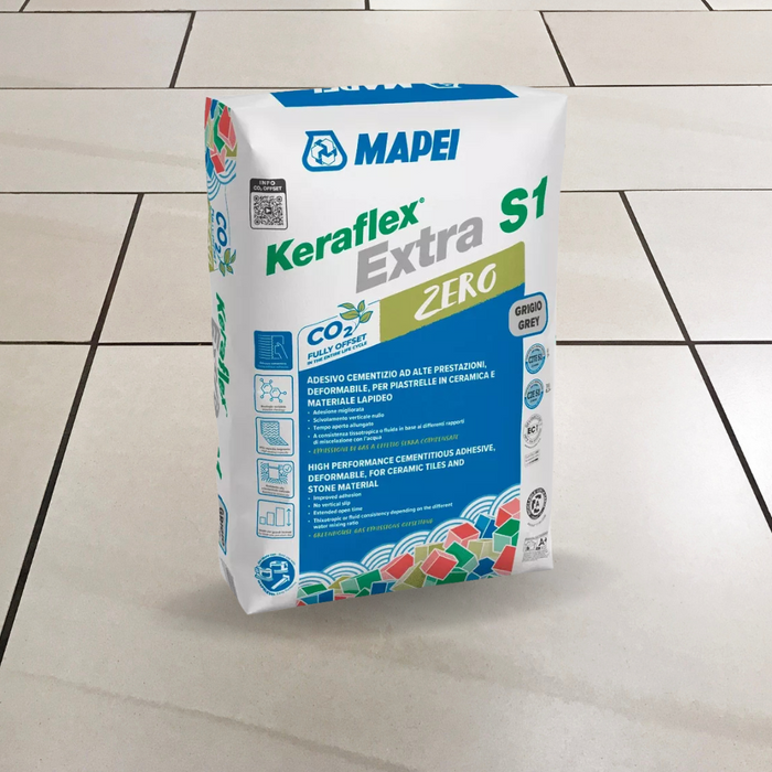 Adesivo piastrelle keraflex extra s1 zero colore grigio mapei - sacco 25 kg