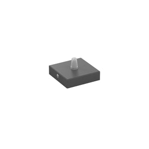 Rosone Quadrato Metallo Antracite 1 Foro 8X8Cm