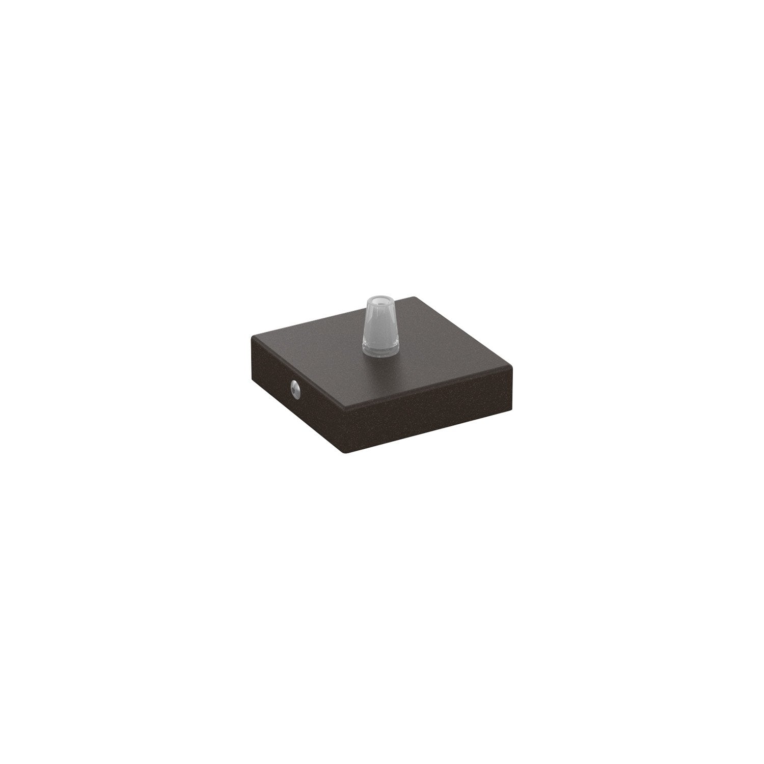 Rosone Quadrato Metallo Marrone 1 Foro 8X8Cm