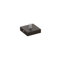 Rosone Quadrato Metallo Marrone 1 Foro 8X8Cm