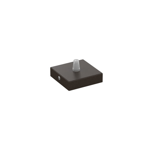 Rosone Quadrato Metallo Marrone 1 Foro 8X8Cm