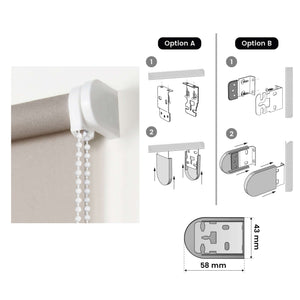 Tenda a Rullo Filtrante per finestre e porte Sabbia 120x180 cm