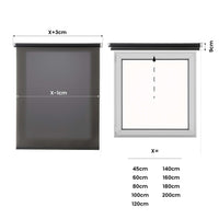 Tenda a Rullo Filtrante per finestre e porte Grigio 140x180 cm