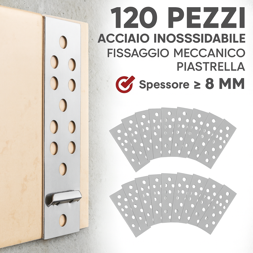 Rai-fix gancio di fissaggio per piastrelle in acciaio inossidabile 120 pezzi