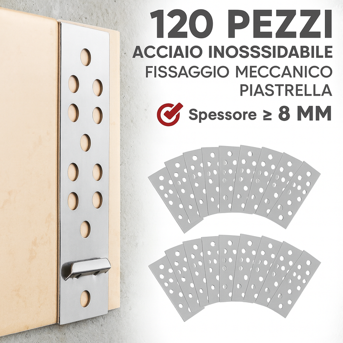 Rai-fix gancio di fissaggio per piastrelle in acciaio inossidabile 120 pezzi