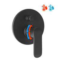 Miscelatore doccia parete puma incasso con deviatore ottone colore nero opaco *** confezione 1