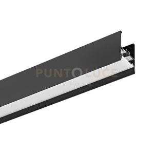 RABAT - NERO- PROFILO E DIFFUSORE BIANCO MT 2 IN ALLUMINIO SEZIONABILE PER PARETE-SOFFITTO