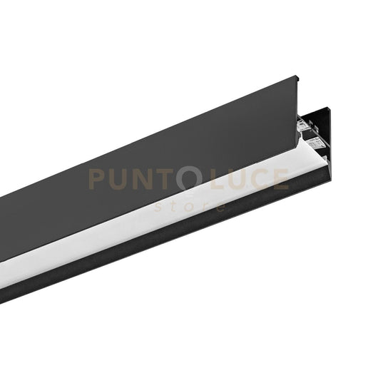 RABAT - NERO- PROFILO E DIFFUSORE BIANCO MT 2 IN ALLUMINIO SEZIONABILE PER PARETE-SOFFITTO