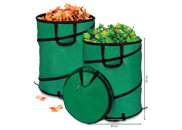 Sacco Fogliame Contenitore Per Giardinaggio Pieghevole Con Manici Rifiuti 44x53cm