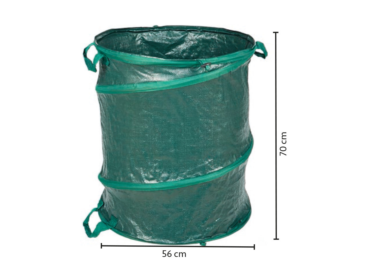 Sacco Fogliame Contenitore Per Giardinaggio Pieghevole Con Manici Rifiuti 56x70cm