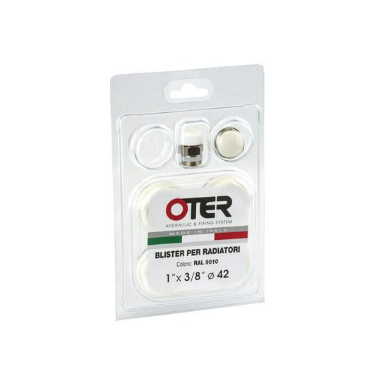 Kit Universale per Radiatore Oter Blister in Alluminio Verniciato 1 x 3/8