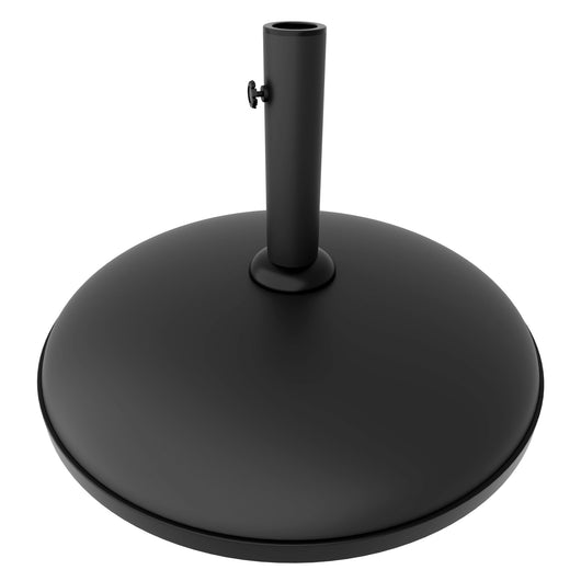 Radika - Base per Ombrellone da Giardino Rotondo Ø51 cm 25 Kg in Cemento Nero