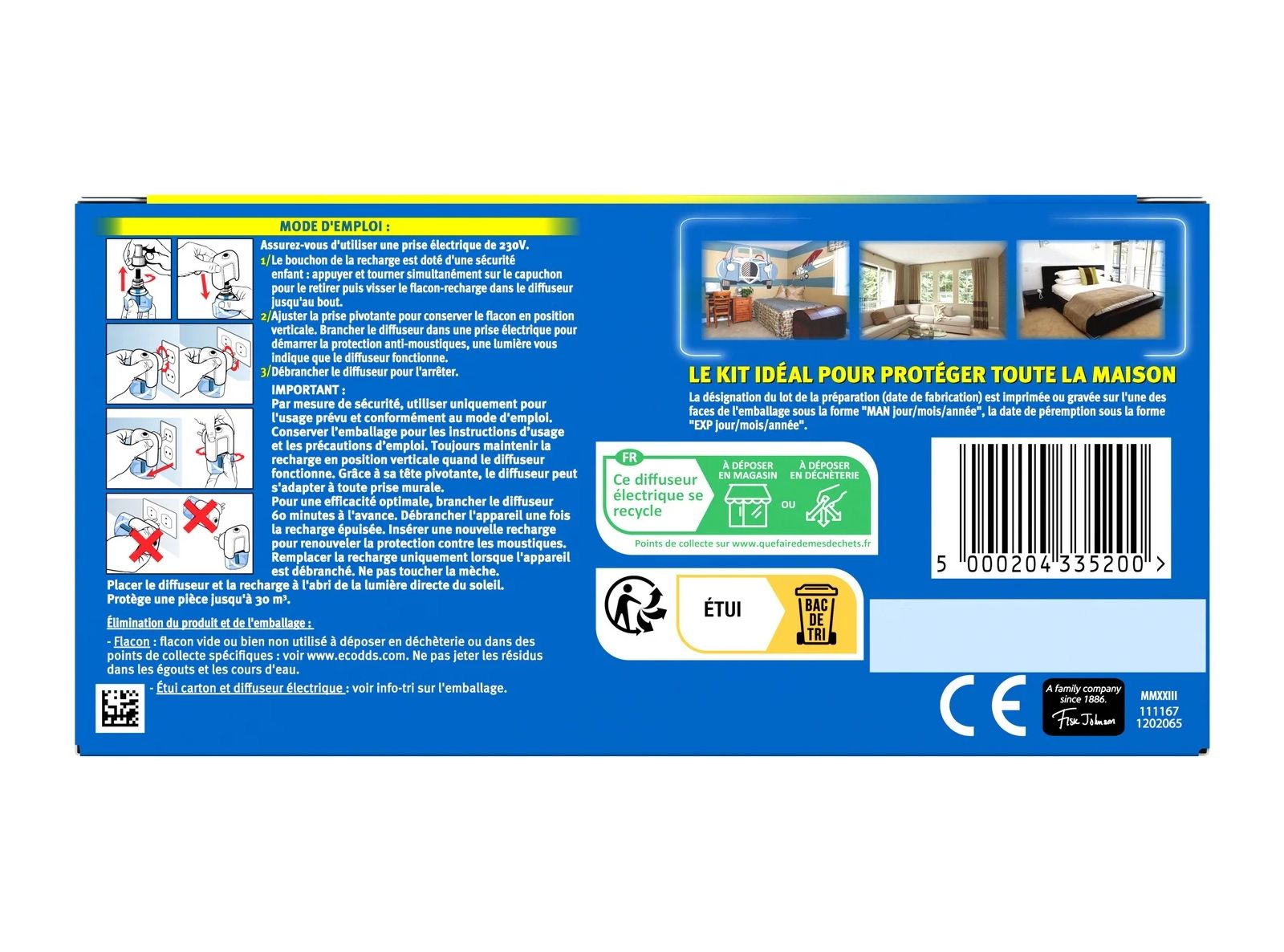 RAID Diffusore Antizanzare Elettrico con 3 Ricariche Protezione Inodore fino a 135 Notti Ideale per Bambini e Camere da Letto Efficace contro Zanzare Comuni e Tigre