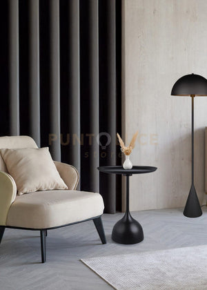 MONA TAVOLINO METALLO BIANCO BASE SOTTILE 48,5X59,5CM