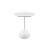 MONA TAVOLINO METALLO BIANCO BASE SOTTILE 48,5X59,5CM