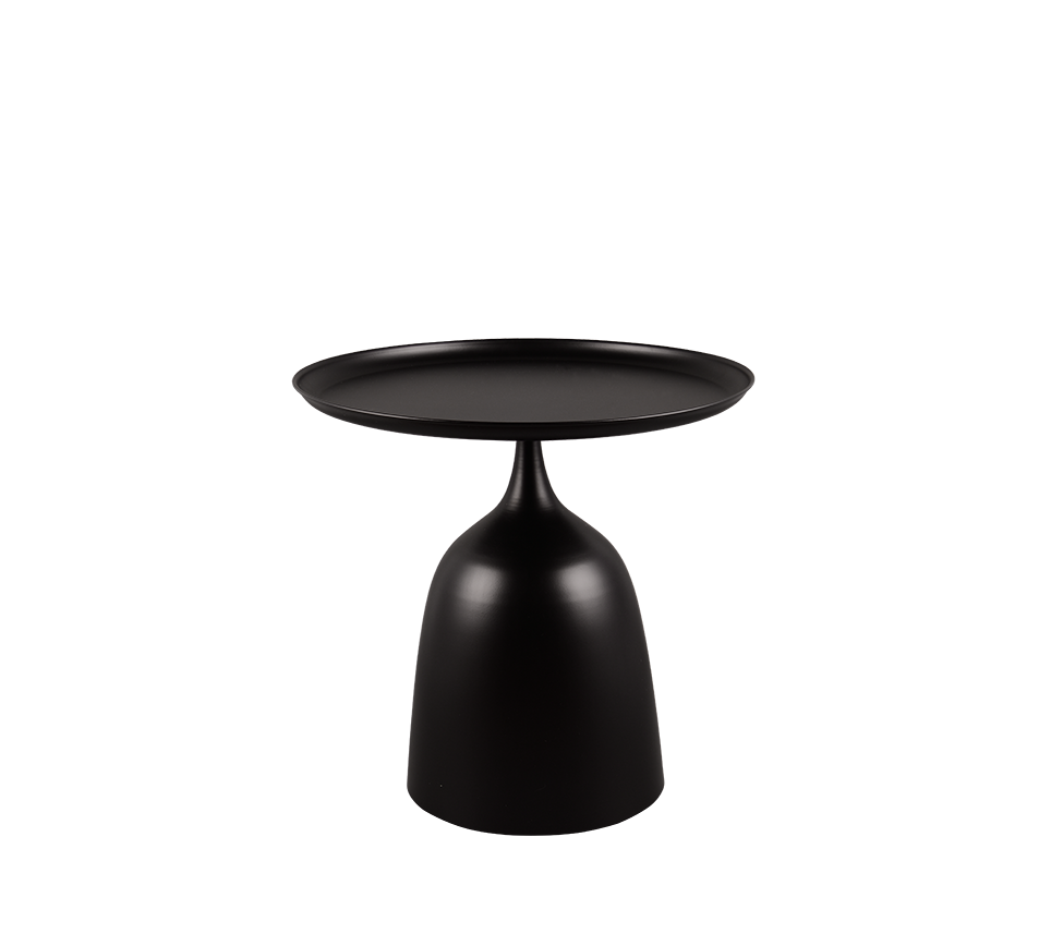 RAMONA TAVOLINO METALLO NERO BASE PIENA 48,5X46,5CM