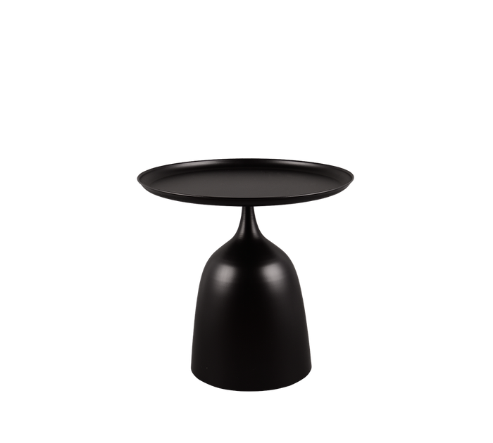 MONA TAVOLINO METALLO NERO BASE PIENA 48,5X46,5CM