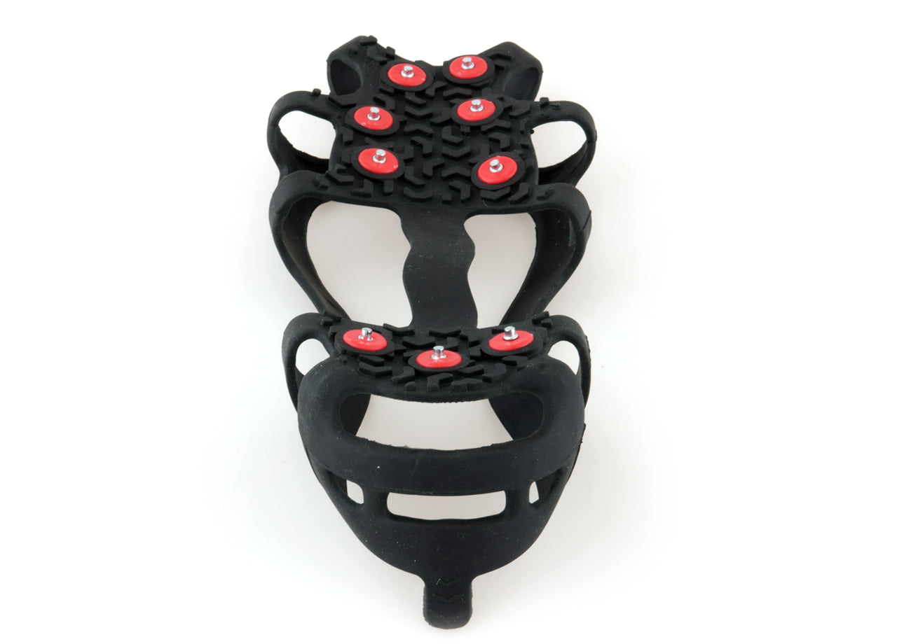Ramponcini Per Ghiaccio Neve Flessibili Solette Scarpe/Scarponi Antiscivolo -30° - XL - Nero