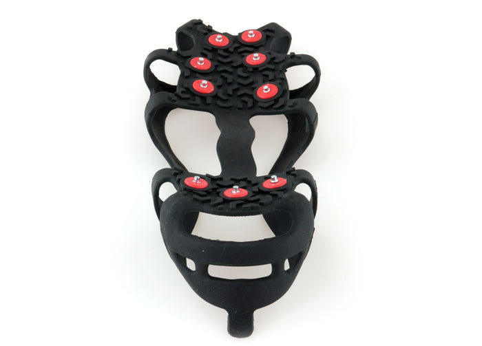 Ramponcini Per Ghiaccio Neve Flessibili Solette Scarpe/Scarponi Antiscivolo -30° - XL - Nero