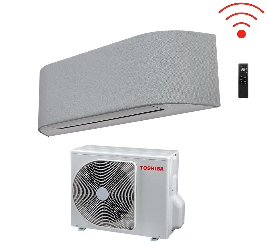 Climatizzatore Condizionatore Toshiba Inverter serie HAORI 10000 (9000) btu R-32 RAS-B10N4KVRG-E Wi-Fi Integrato A+++ Grigio Chiaro/Grigio Scuro - NOVITA' Grigio Chiaro Grigio Chiaro