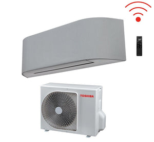 Climatizzatore Condizionatore Toshiba Inverter serie HAORI 10000 (9000) btu R-32 RAS-B10N4KVRG-E Wi-Fi Integrato A+++ Grigio Chiaro/Grigio Scuro - NOVITA' Grigio Chiaro Grigio Chiaro