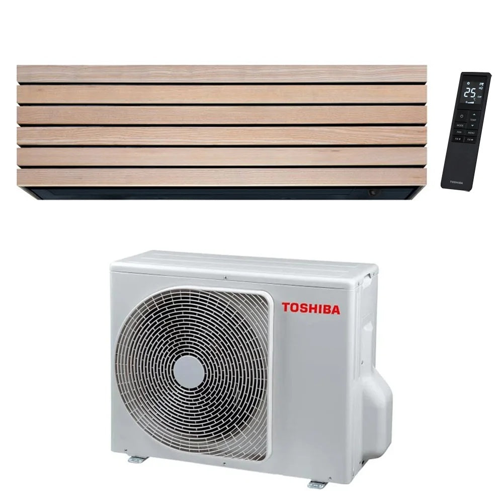 Climatizzatore Condizionatore Toshiba Inverter serie Daiseikai 10 Wood 10000 (9000) Btu A+++/A+++ Wi-FI Integrato RAS-B10S4KVDG-E + RAS-10S4AVPG-E
