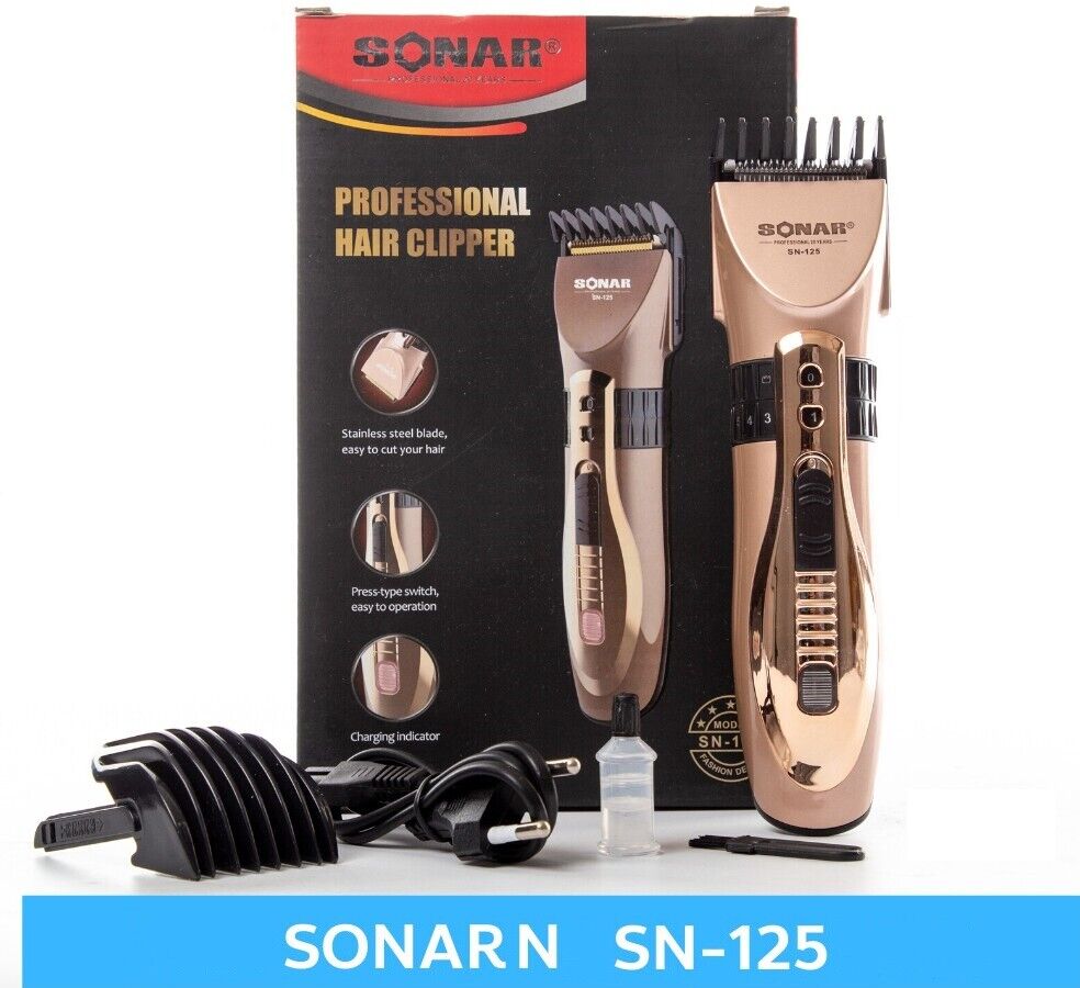 RASOIO ELETTRICO REGOLA BARBA TAGLIA CAPELLI BATTERIA RICARICABILE PETTINI SN125