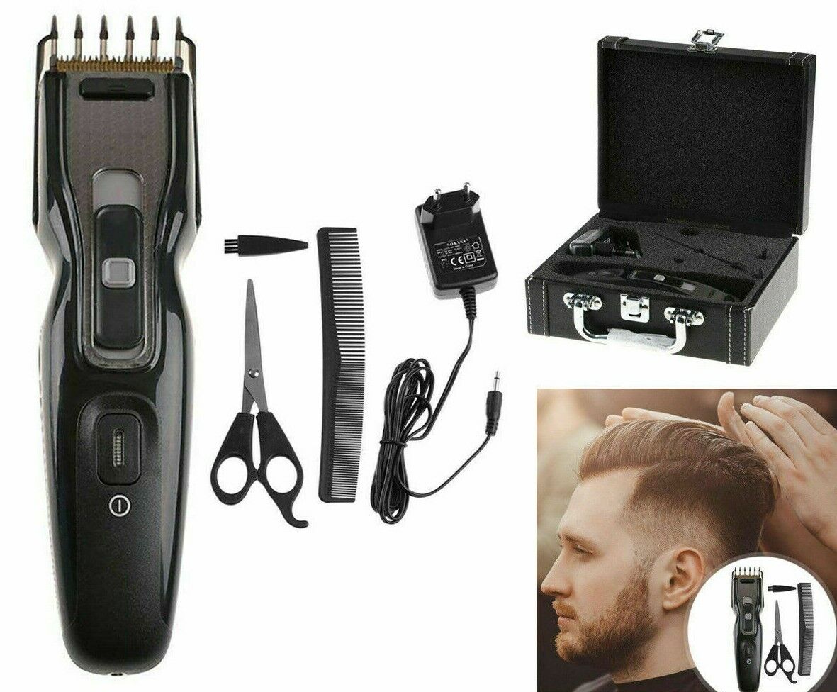 RASOIO TAGLIA CAPELLI ELETTRICO REGOLA BARBA RICARICABILE VALIGETTA RCR810