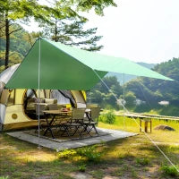 Tenda da Sole Portatile 3x3 m, Tendalino Parasole Impermeabile per Campeggio, e Spiaggia, Verde