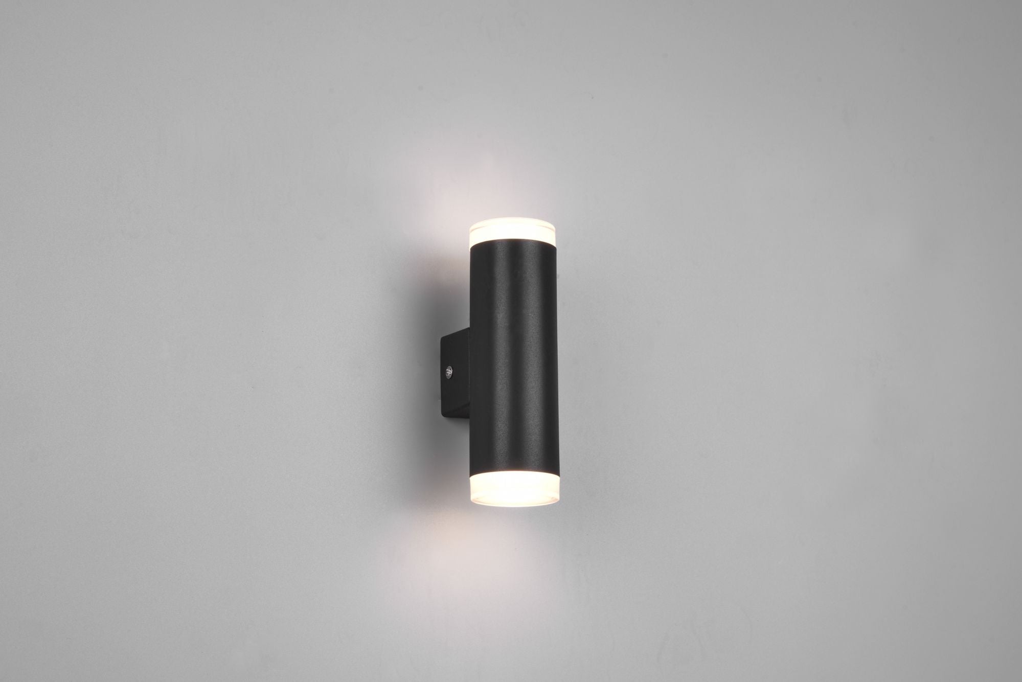 RAY H2O APPLIQUE BI-EMISSIONE NERA IP44 H.16,6CM LED 8W 680lm, 3000K