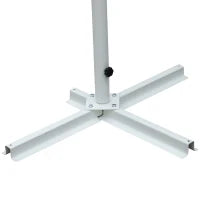 Tenda Parasole a Doppia Pendenza 3 x 3 m, Retrattile Manualmente, Inclinazione Regolabile, Anti-UV, in Acciaio e Poliestere Impermeabile, Beige